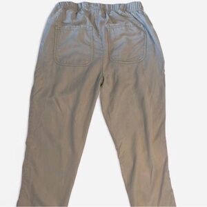 Cynthia Rowley Lyocell Drawstring Pants XS |Beige Relaxed Trousers Elastic Waist